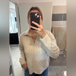 Cozy Cream Cable Knit Sweater